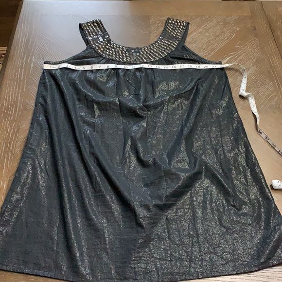 COPY - Adrienne Papell black metallic shift dress size 12 - Picture 11 of 14